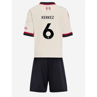 Billige Fotballdrakt Liverpool Milos Kerkez #6 Replika Bortedraktsett Barn 2025-26 Kortermet (med bukser)